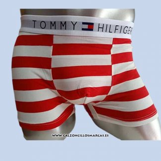 Boxer Tommy Hombre Rayas Blanco Rojo