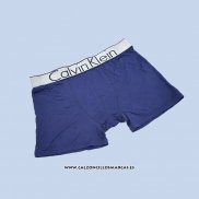 Nuevo Boxer Calvin Klein Hombre Steel Blateado Azul Marino